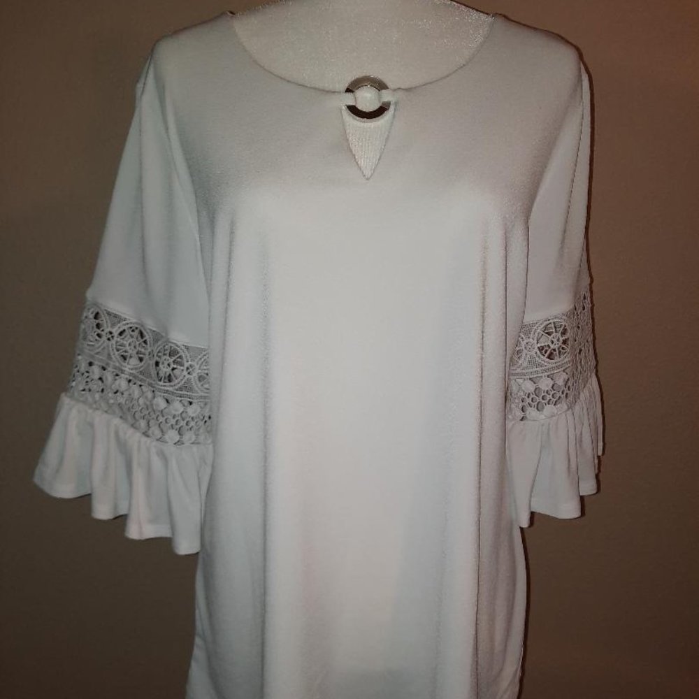 White Blouse-JM Collection- Size L